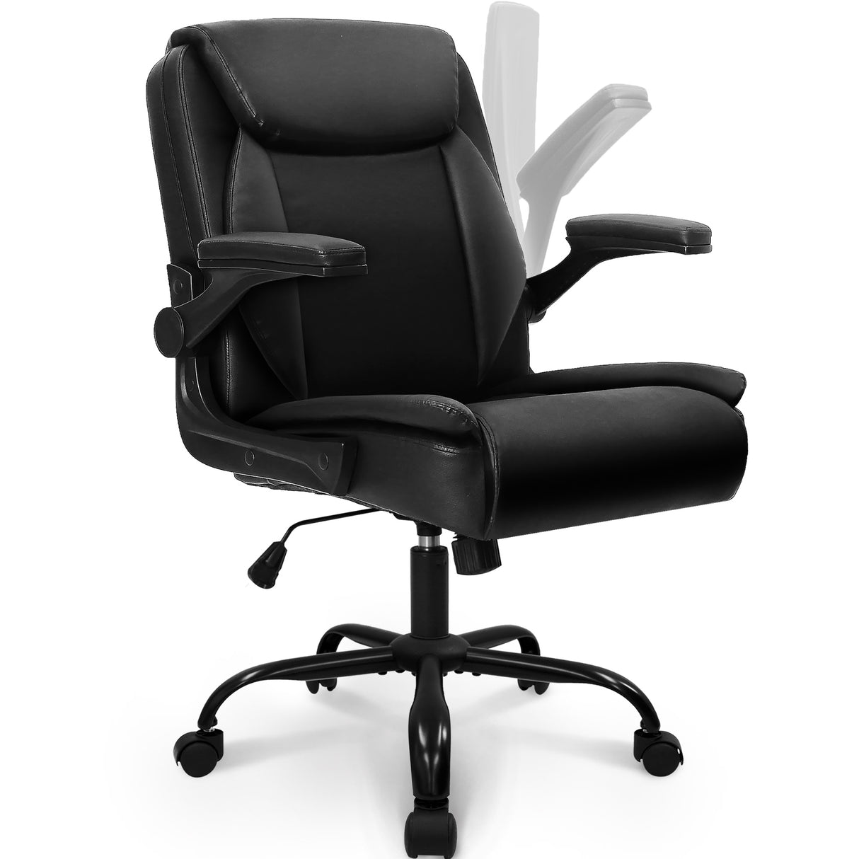 PU Office Chair PAC-E Jet Black