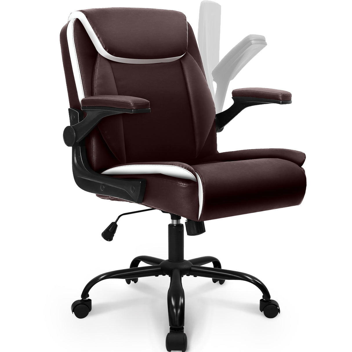 PU Office Chair PAC-E Brown