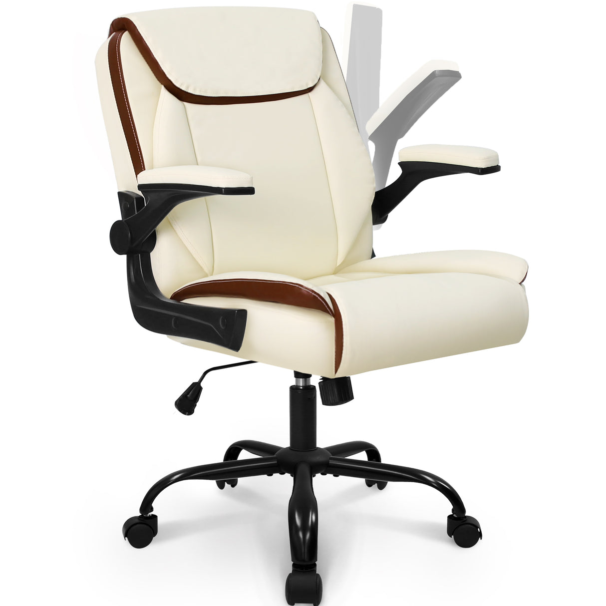 PU Office Chair PAC-E Ivory